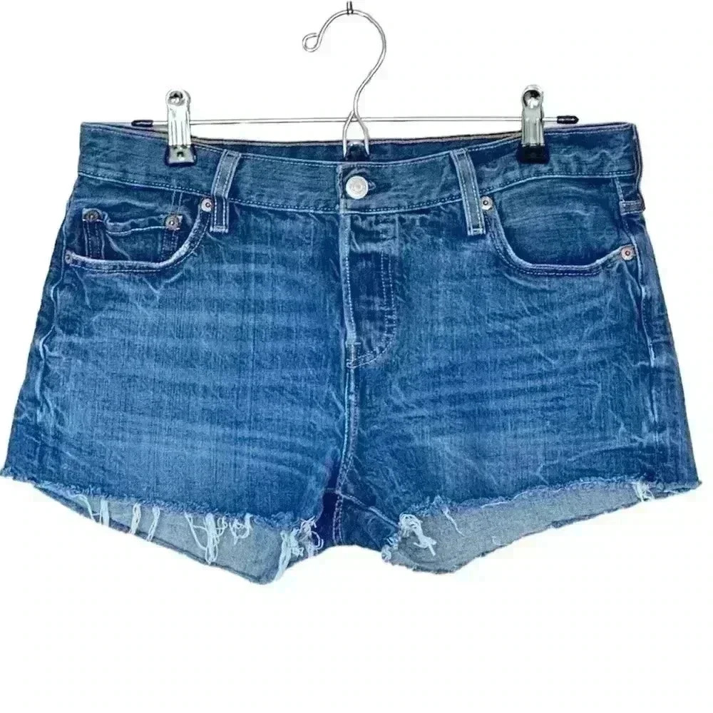Levi’s‎ 501 Original Denim Shorts Mid Rise | Medium Wash Blue | SZ 26